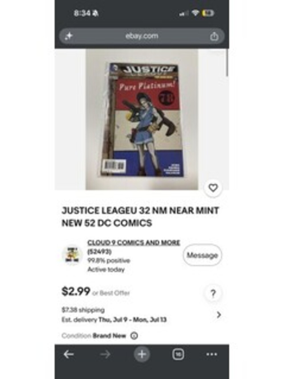 Justice League 32 NM Near Mint New 52 DC Comics